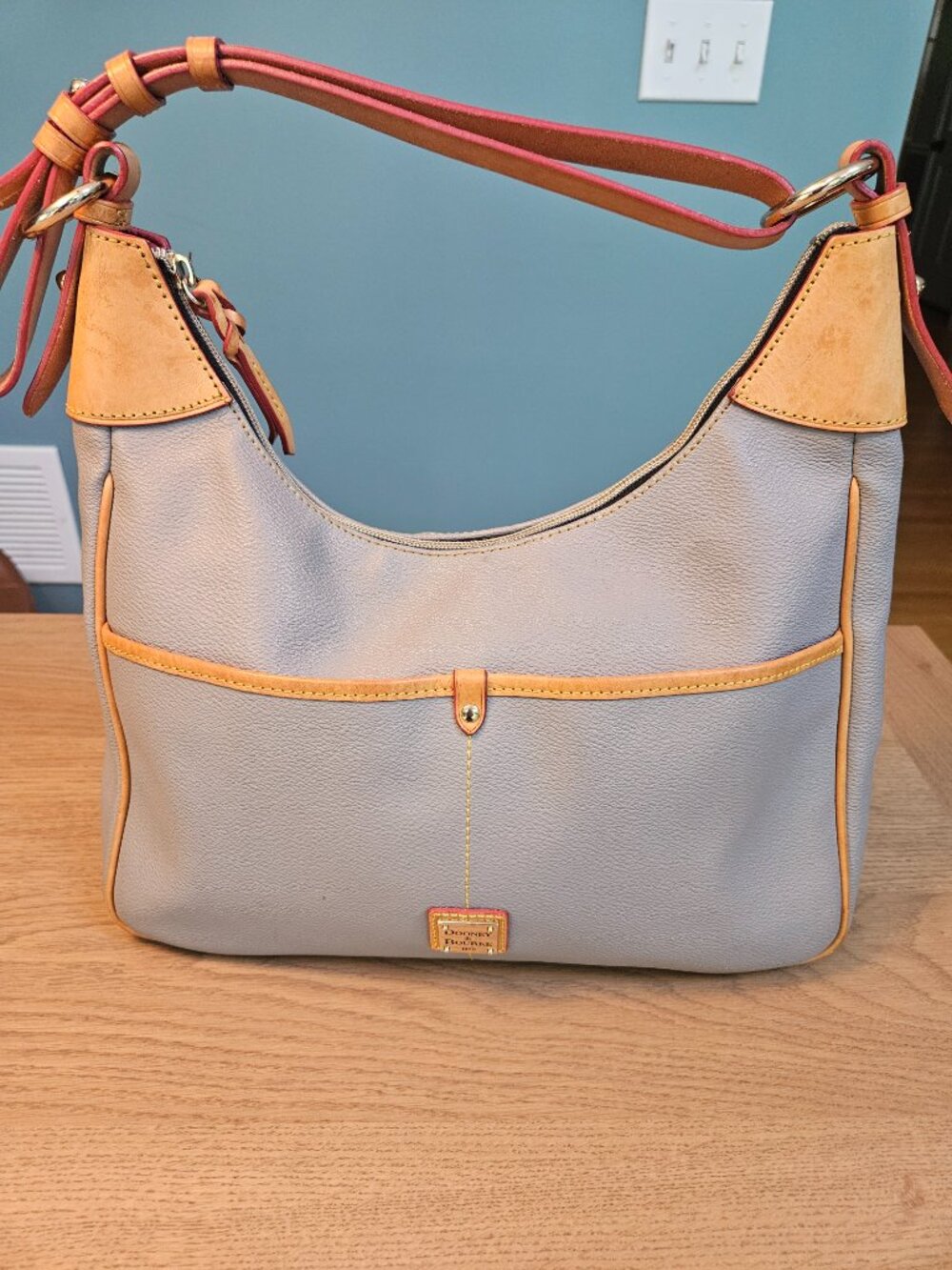 Dooney & Bourke Pebbled Leather Shoulder Bag | Gray OS